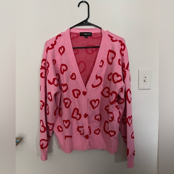 33 degrees heart sweater L - Picture 1 of 4